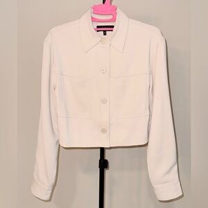 Stretch Crepe Cropped Jacket